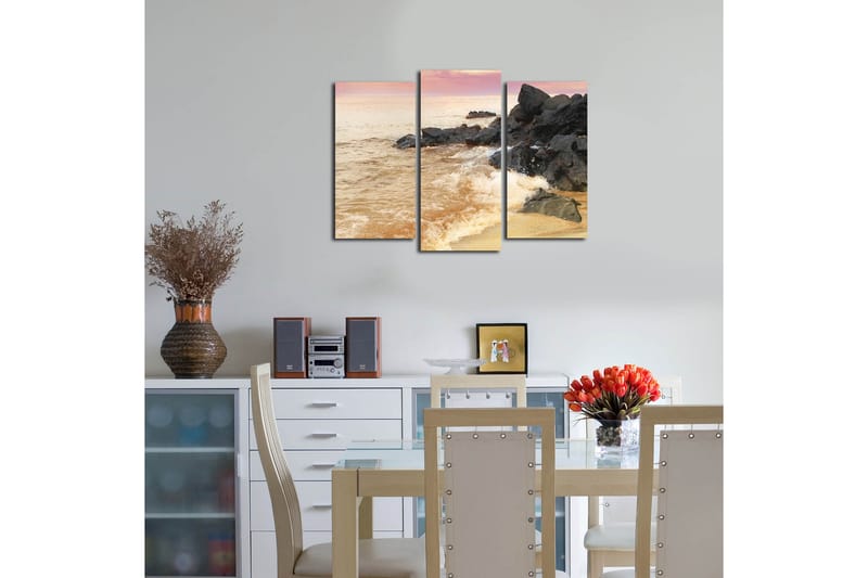 Canvasbilde Dekorativ 3 Deler - Flerfarget - Interiør - Maleri & posters - Lerretsbilder