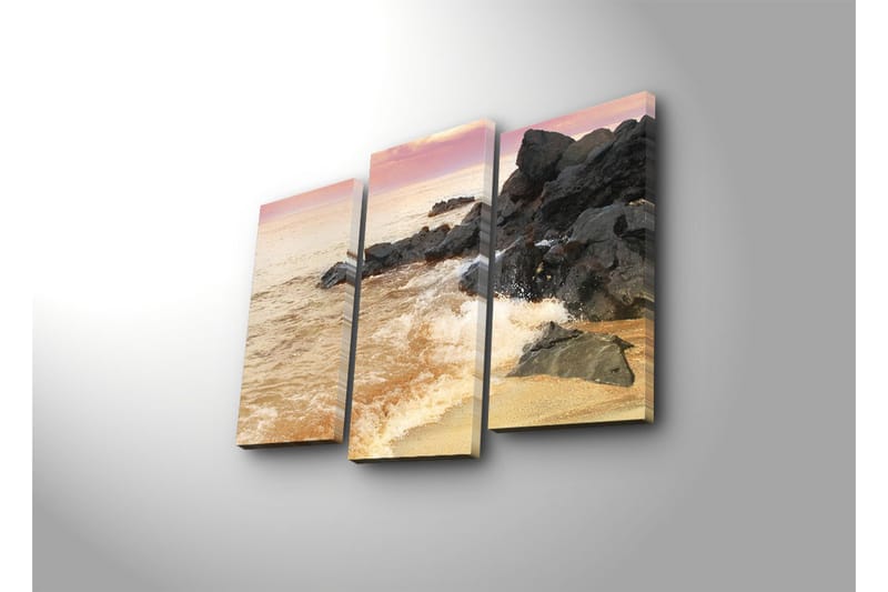 Canvasbilde Dekorativ 3 Deler - Flerfarget - Interiør - Maleri & posters - Lerretsbilder