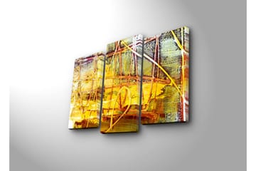 Canvasbilde Dekorativ 3 Deler - Flerfarget - Interiør - Maleri & posters - Lerretsbilder