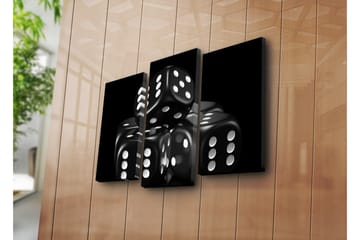 Canvasbilde Dekorativ 3 Deler - Flerfarget - Interiør - Maleri & posters - Lerretsbilder