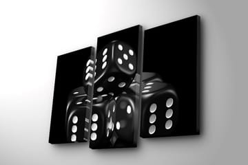 Canvasbilde Dekorativ 3 Deler - Flerfarget - Interiør - Maleri & posters - Lerretsbilder