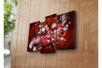 Canvasbilde Dekorativ 3 Deler - Flerfarget - Interiør - Maleri & posters - Lerretsbilder