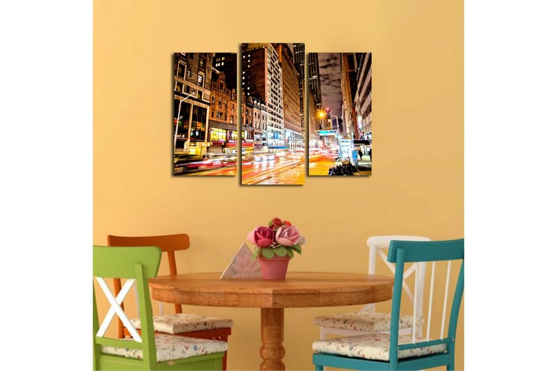 Canvasbilde Dekorativ 3 Deler - Flerfarget - Interiør - Maleri & posters - Lerretsbilder