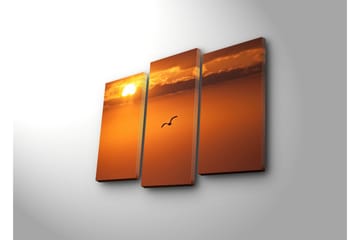 Canvasbilde Dekorativ 3 Deler - Flerfarget - Interiør - Maleri & posters - Lerretsbilder