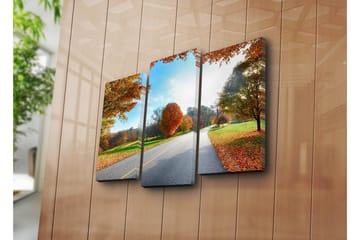 Canvasbilde Dekorativ 3 Deler - Flerfarget - Interiør - Maleri & posters - Lerretsbilder