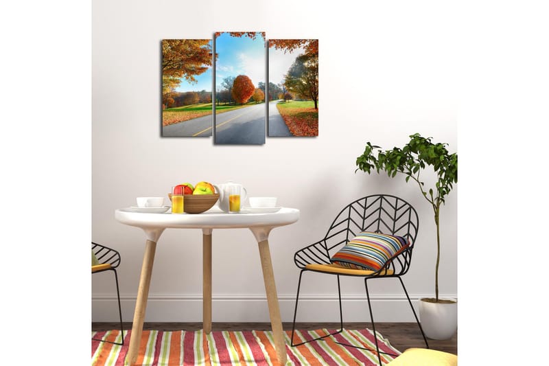 Canvasbilde Dekorativ 3 Deler - Flerfarget - Interiør - Maleri & posters - Lerretsbilder