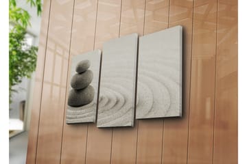 Canvasbilde Dekorativ 3 Deler - Flerfarget - Interiør - Maleri & posters - Lerretsbilder