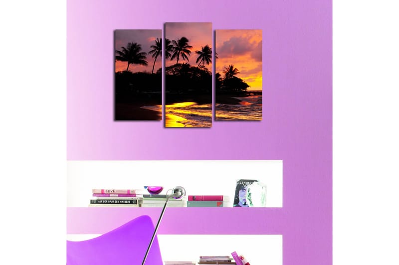 Canvasbilde Dekorativ 3 Deler - Flerfarget - Interiør - Maleri & posters - Lerretsbilder