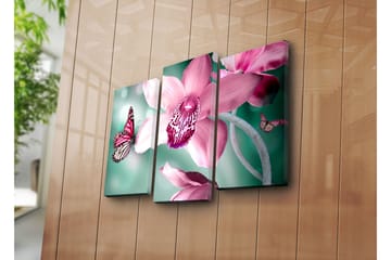 Canvasbilde Dekorativ 3 Deler - Flerfarget - Interiør - Maleri & posters - Lerretsbilder