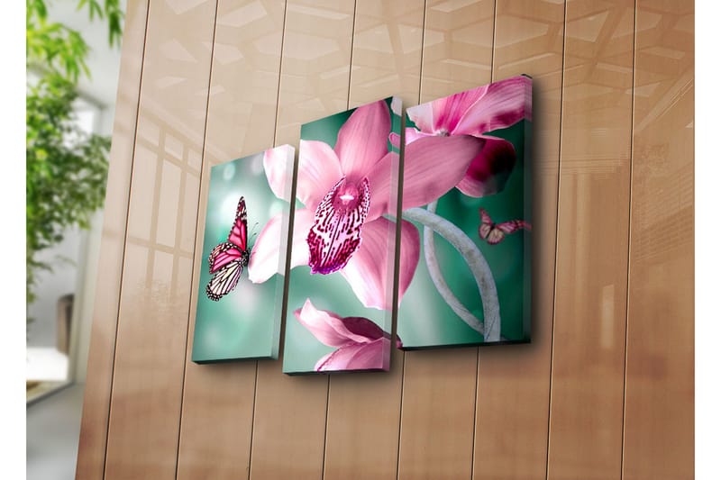 Canvasbilde Dekorativ 3 Deler - Flerfarget - Interiør - Maleri & posters - Lerretsbilder