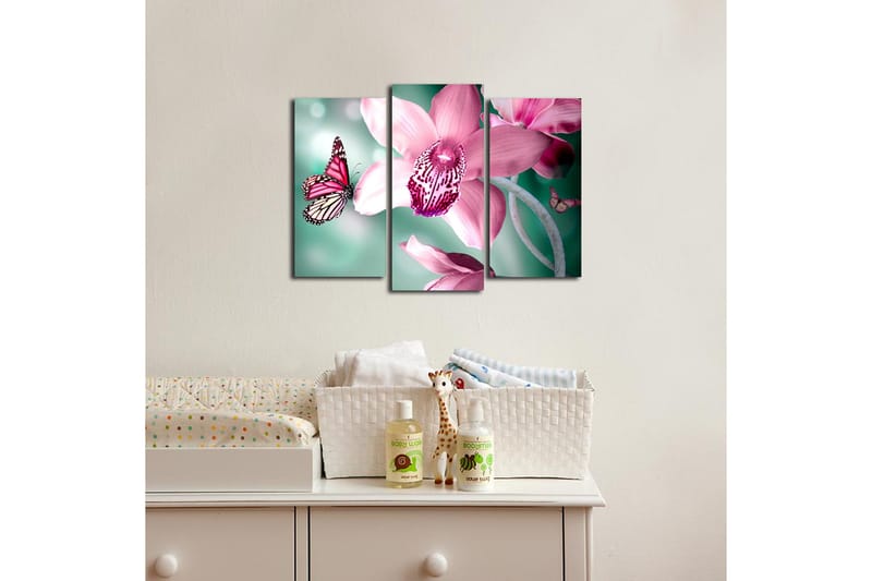 Canvasbilde Dekorativ 3 Deler - Flerfarget - Interiør - Maleri & posters - Lerretsbilder