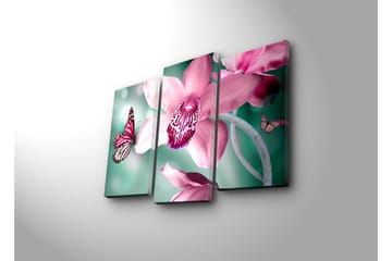 Canvasbilde Dekorativ 3 Deler - Flerfarget - Interiør - Maleri & posters - Lerretsbilder