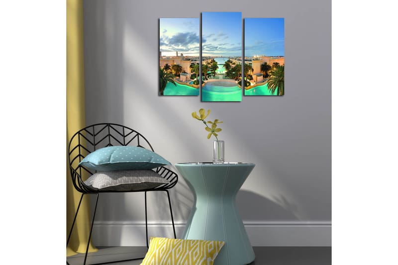 Canvasbilde Dekorativ 3 Deler - Flerfarget - Interiør - Maleri & posters - Lerretsbilder