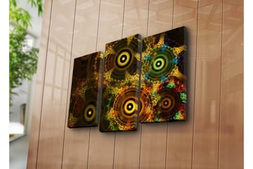 Canvasbilde Dekorativ 3 Deler - Flerfarget - Interiør - Maleri & posters - Lerretsbilder
