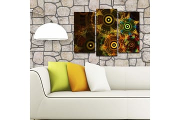 Canvasbilde Dekorativ 3 Deler - Flerfarget - Interiør - Maleri & posters - Lerretsbilder
