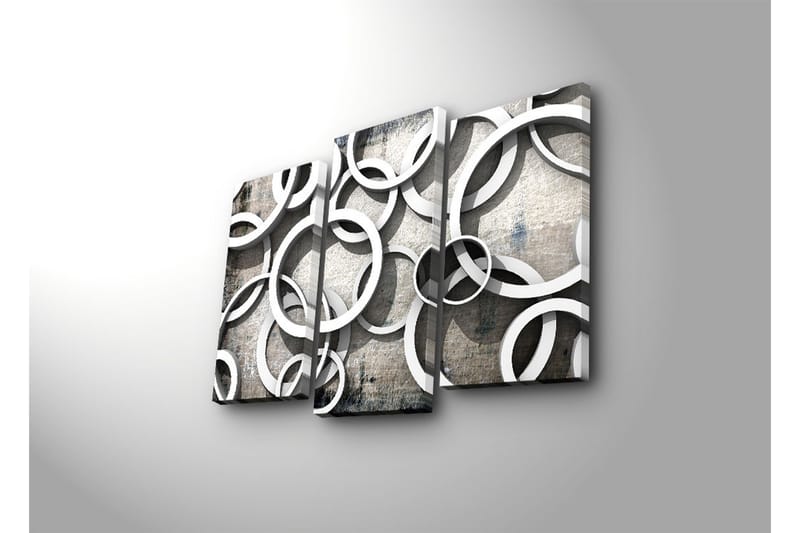 Canvasbilde Dekorativ 3 Deler - Flerfarget - Interiør - Maleri & posters - Lerretsbilder