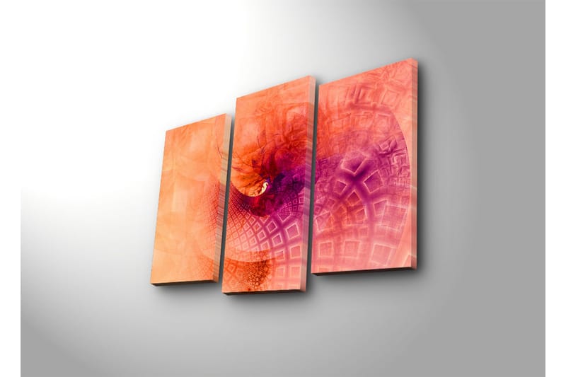 Canvasbilde Dekorativ 3 Deler - Flerfarget - Interiør - Maleri & posters - Lerretsbilder