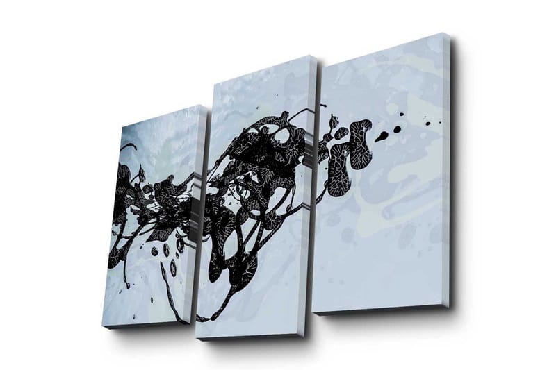 Canvasbilde Dekorativ 3 Deler - Flerfarget - Interiør - Maleri & posters - Lerretsbilder
