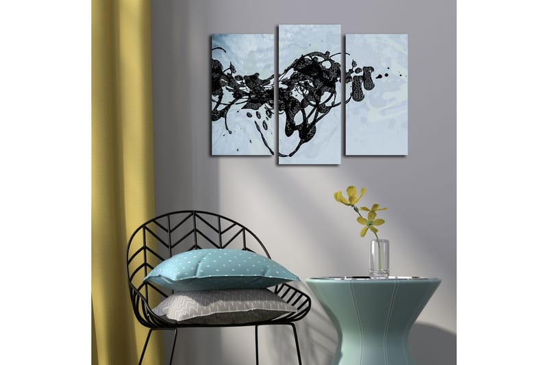 Canvasbilde Dekorativ 3 Deler - Flerfarget - Interiør - Maleri & posters - Lerretsbilder