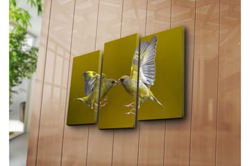 Canvasbilde Dekorativ 3 Deler - Flerfarget - Interiør - Maleri & posters - Lerretsbilder