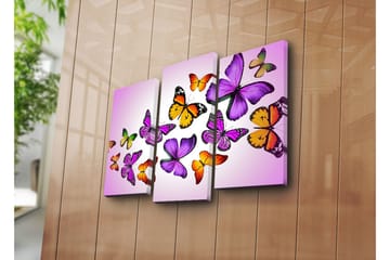 Canvasbilde Dekorativ 3 Deler - Flerfarget - Interiør - Maleri & posters - Lerretsbilder