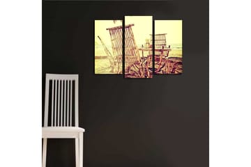 Canvasbilde Dekorativ 3 Deler - Flerfarget - Interiør - Maleri & posters - Lerretsbilder
