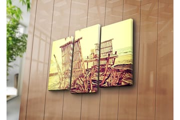 Canvasbilde Dekorativ 3 Deler - Flerfarget - Interiør - Maleri & posters - Lerretsbilder