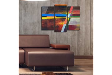 Canvasbilde Dekorativ 3 Deler - Flerfarget - Interiør - Maleri & posters - Lerretsbilder