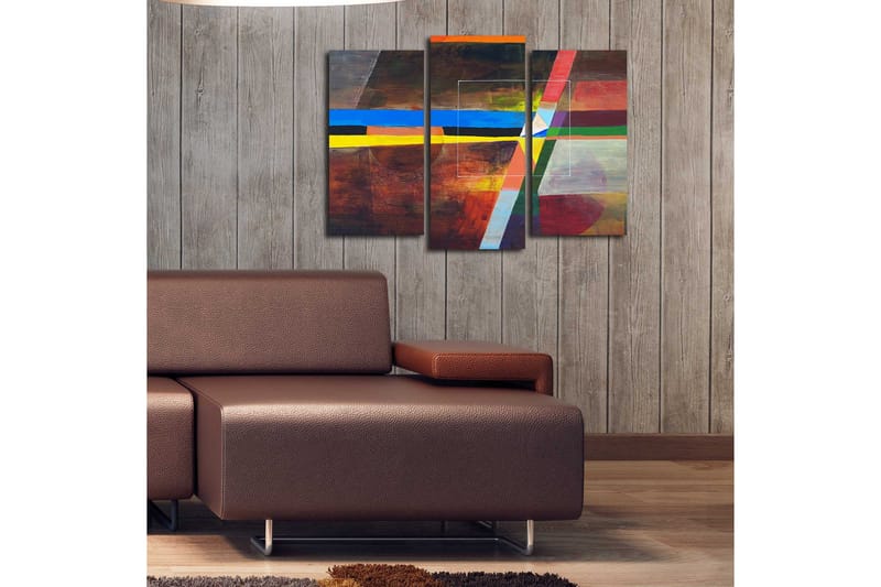 Canvasbilde Dekorativ 3 Deler - Flerfarget - Interiør - Maleri & posters - Lerretsbilder