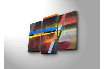 Canvasbilde Dekorativ 3 Deler - Flerfarget - Interiør - Maleri & posters - Lerretsbilder