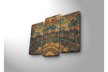 Canvasbilde Dekorativ 3 Deler - Flerfarget - Interiør - Maleri & posters - Lerretsbilder