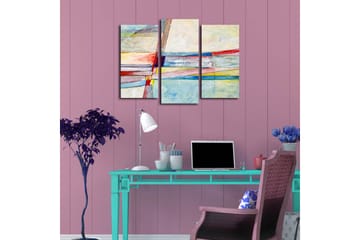 Canvasbilde Dekorativ 3 Deler - Flerfarget - Interiør - Maleri & posters - Lerretsbilder