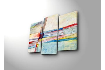 Canvasbilde Dekorativ 3 Deler - Flerfarget - Interiør - Maleri & posters - Lerretsbilder
