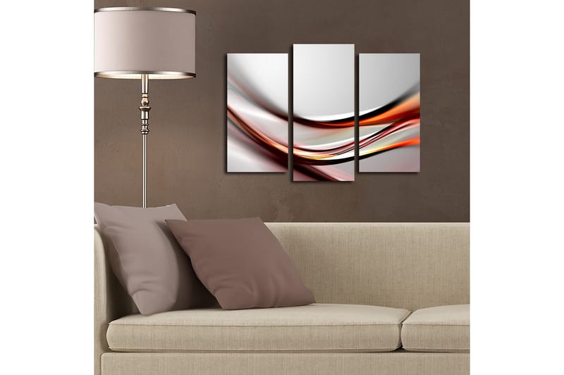 Canvasbilde Dekorativ 3 Deler - Flerfarget - Interiør - Maleri & posters - Lerretsbilder