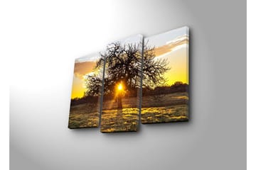 Canvasbilde Dekorativ 3 Deler - Flerfarget - Interiør - Maleri & posters - Lerretsbilder