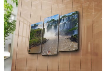 Canvasbilde Dekorativ 3 Deler - Flerfarget - Interiør - Maleri & posters - Lerretsbilder