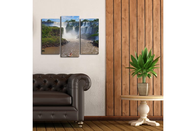 Canvasbilde Dekorativ 3 Deler - Flerfarget - Interiør - Maleri & posters - Lerretsbilder