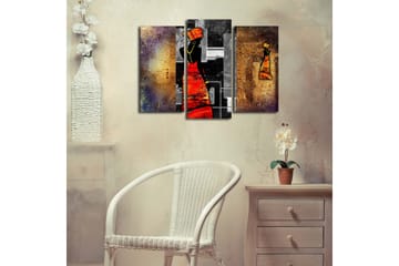 Canvasbilde Dekorativ 3 Deler - Flerfarget - Interiør - Maleri & posters - Lerretsbilder