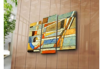 Canvasbilde Dekorativ 3 Deler - Flerfarget - Interiør - Maleri & posters - Lerretsbilder