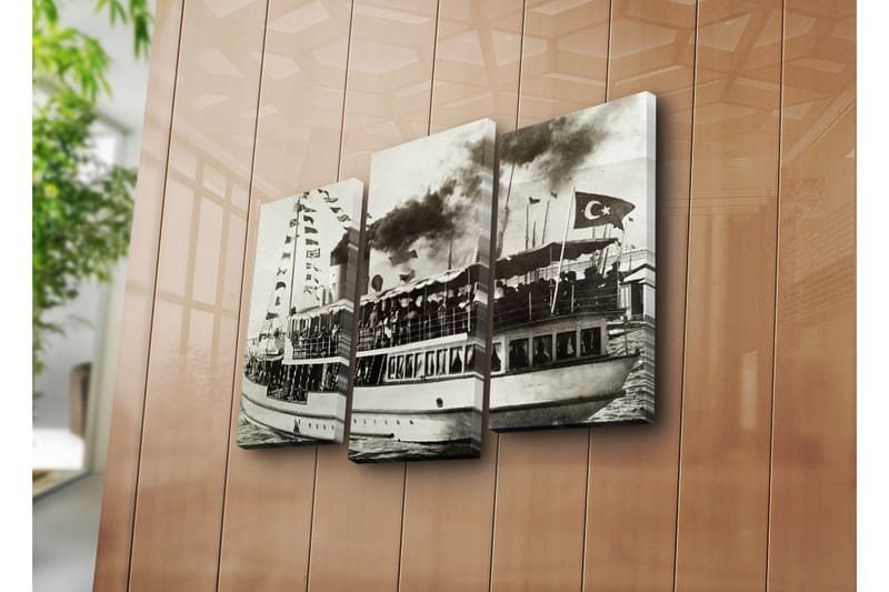 Canvasbilde Dekorativ 3 Deler - Flerfarget - Interiør - Maleri & posters - Lerretsbilder