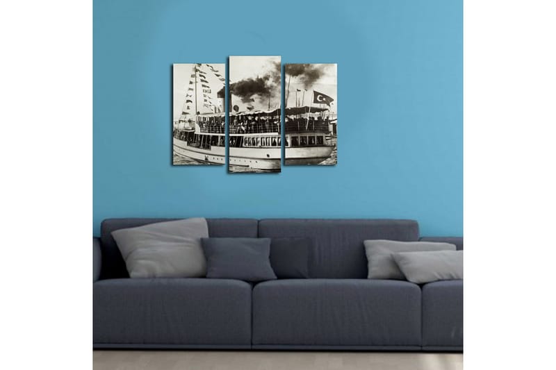 Canvasbilde Dekorativ 3 Deler - Flerfarget - Interiør - Maleri & posters - Lerretsbilder