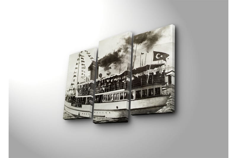 Canvasbilde Dekorativ 3 Deler - Flerfarget - Interiør - Maleri & posters - Lerretsbilder