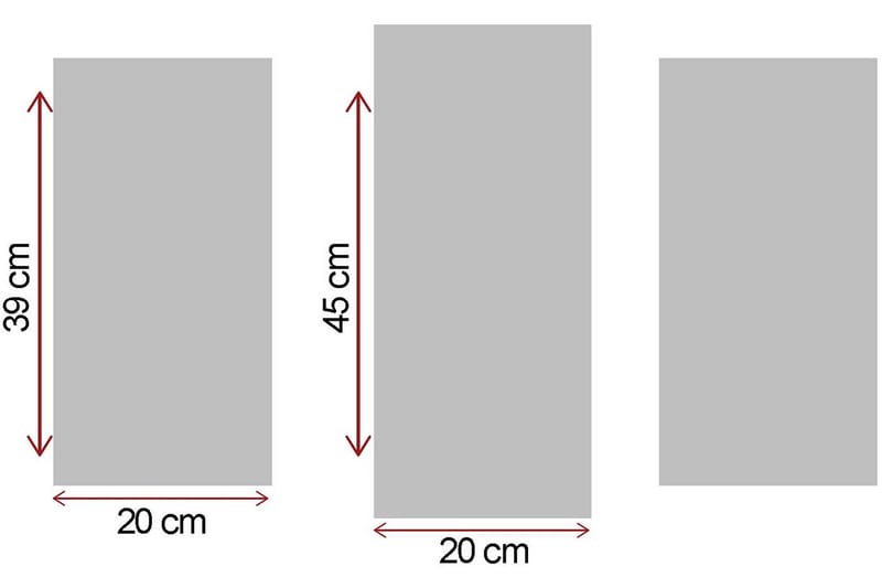 Canvasbilde Dekorativ 3 Deler - Flerfarget - Interiør - Maleri & posters - Lerretsbilder
