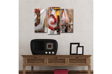 Canvasbilde Dekorativ 3 Deler - Flerfarget - Interiør - Maleri & posters - Lerretsbilder
