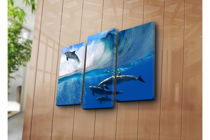 Canvasbilde Dekorativ 3 Deler - Flerfarget - Interiør - Maleri & posters - Lerretsbilder