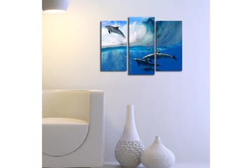 Canvasbilde Dekorativ 3 Deler - Flerfarget - Interiør - Maleri & posters - Lerretsbilder