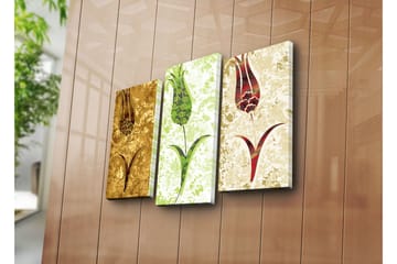 Canvasbilde Dekorativ 3 Deler - Flerfarget - Interiør - Maleri & posters - Lerretsbilder