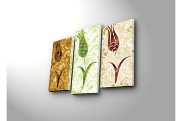 Canvasbilde Dekorativ 3 Deler - Flerfarget - Interiør - Maleri & posters - Lerretsbilder