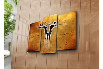 Canvasbilde Dekorativ 3 Deler - Flerfarget - Interiør - Maleri & posters - Lerretsbilder