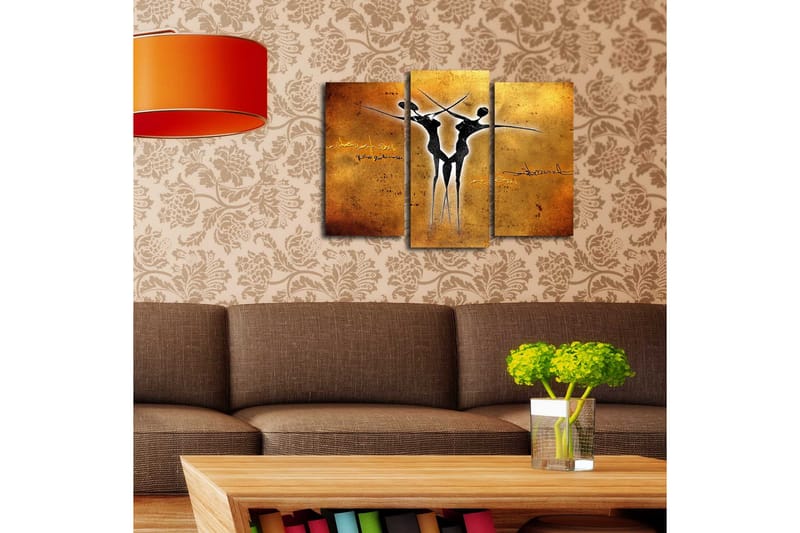 Canvasbilde Dekorativ 3 Deler - Flerfarget - Interiør - Maleri & posters - Lerretsbilder